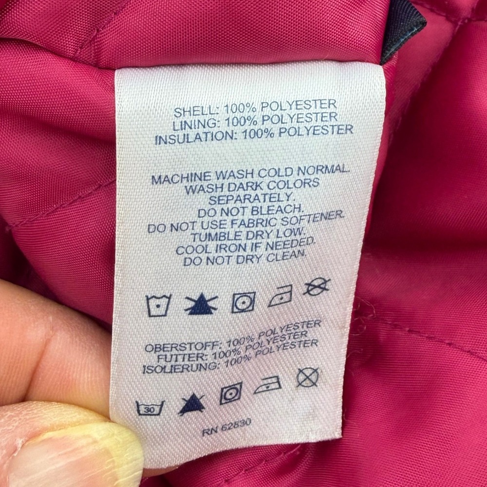 Lands' End Womens XL Squall Fleece Lined Jacket Purple Pink Hooded Jacket - Picture 5 of 8